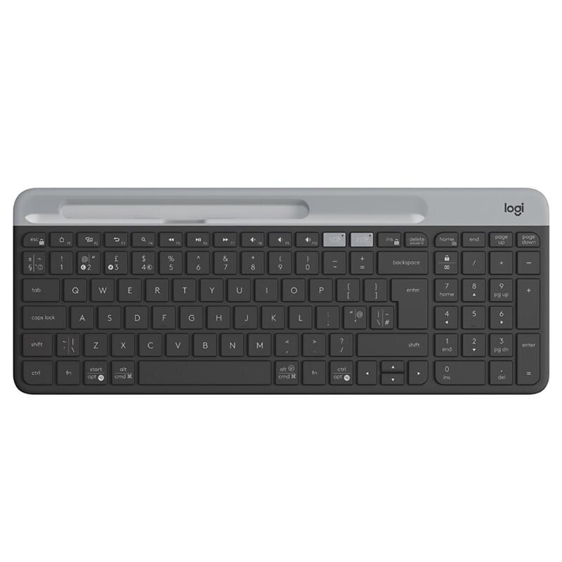 Logitech K580 sans fil Ultra-mince clavier double 2.4G/Bluetooth unifiant clavier de bureau pour ordinateur de bureau ordinateur portable tablette clavier: Black