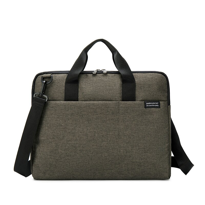 15.6inch Waterproof Business Computer bag laptop Case Portable Laptop Tote Laptop Bag: 15.6inch -Brown