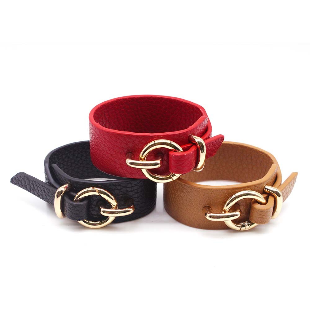 2018 moda punk pulseira de couro mais novo pulseiras & bangles para mulheres pulseira charme manguito pulseiras