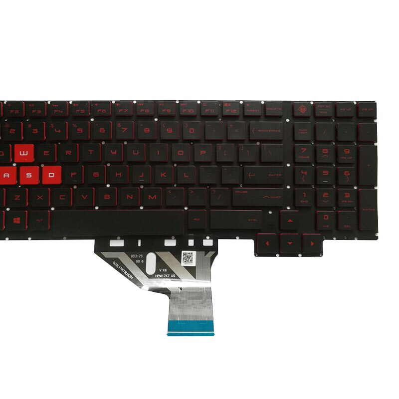 clavier d'ordinateur portable us pour HP Omen 15-CE 15-CE000 15-CE026TX 15-CE005TX 15-CE006TX 15-CE001TX 15-CE002TX avec rétro-éclairé 15.6"