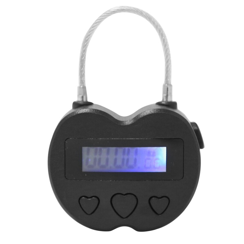 Smart Time Lock LCD Display Time Lock Multifunction Travel Electronic Timer, Waterproof USB Rechargeable Temporary Timer Padlock: Default Title