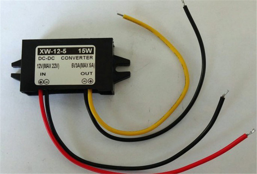 Auto 3A 15 W DC 12 V naar 5 V Step Down Power Converter Adapter Voeding Universele decoratie en Duurzaam Praktische l0415: Default Title