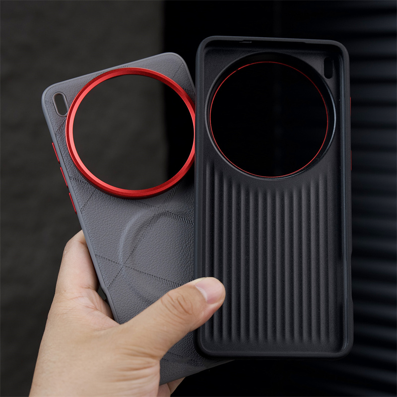 Til vivo  x200 pro mini  x200 ultra  x200s magnetisk myk hybrid tpu + metallbakdeksel luksuriøst deksel lærmønster bedre