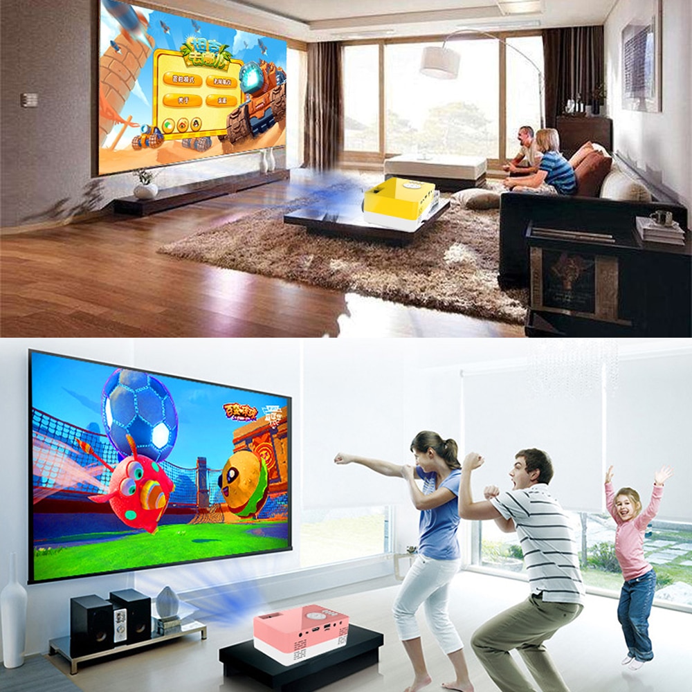 J15 Mini Projector Ondersteuning 1080P AV USB SD Card USB Huis Projector Draagbare Pocket Beamer VS J9