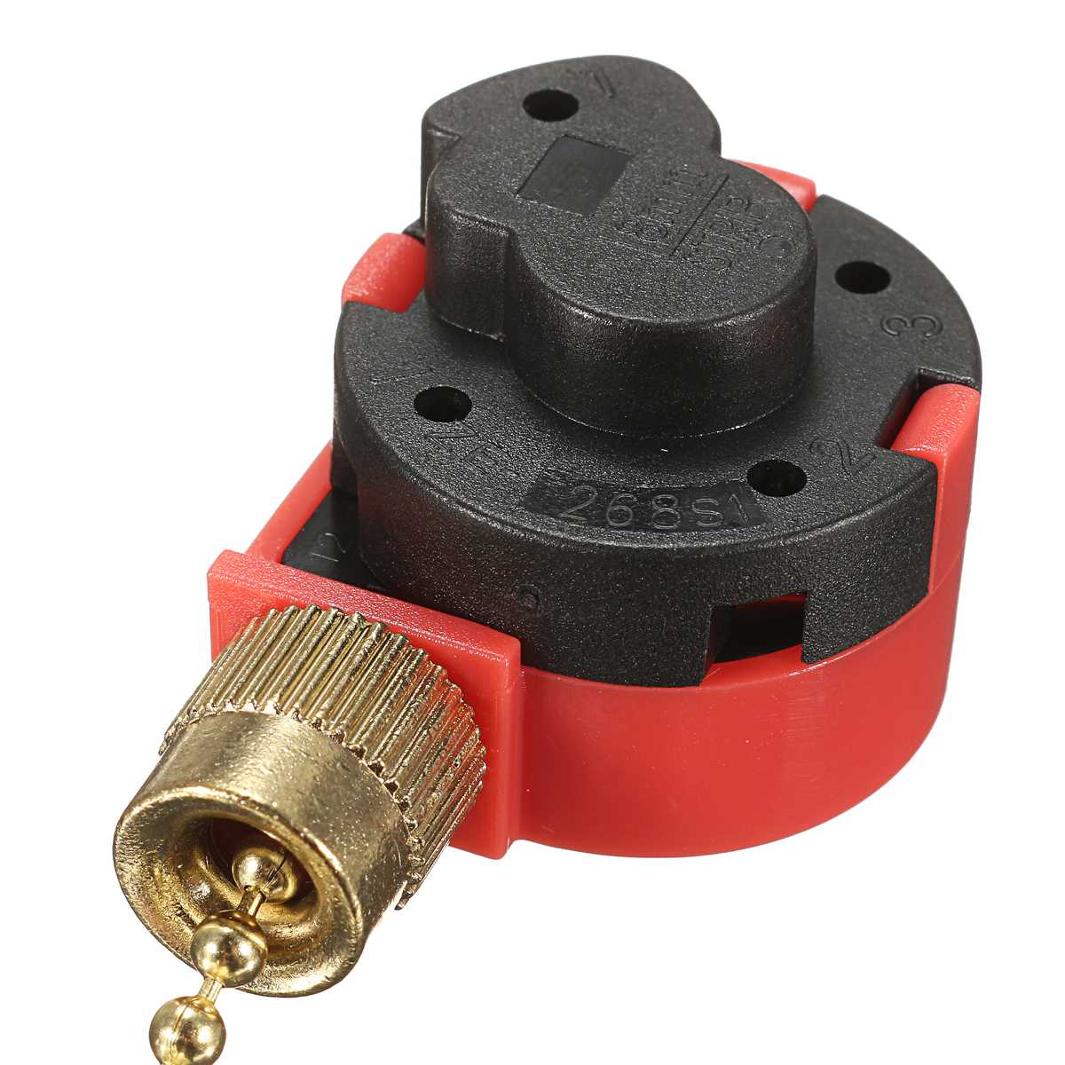 10cm interruptor de cremallera rojo 3 velocidad de tracción de Control de cadena de níquel interruptor del ventilador con la cadena de latón antiguo