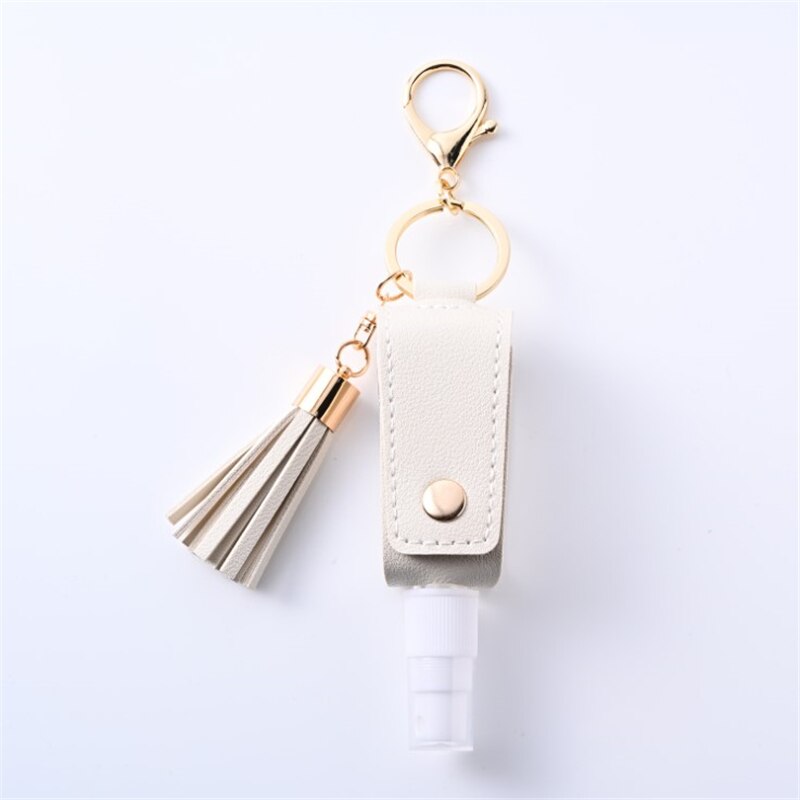 30ml Hand Sanitizer fallen Mini Desinfektionsmittel Hände Tragbare Hydroalcoholic Flasche sprühen Kopf Leder fallen Gesundheit Keychain Halfter: I sprühen Kopf