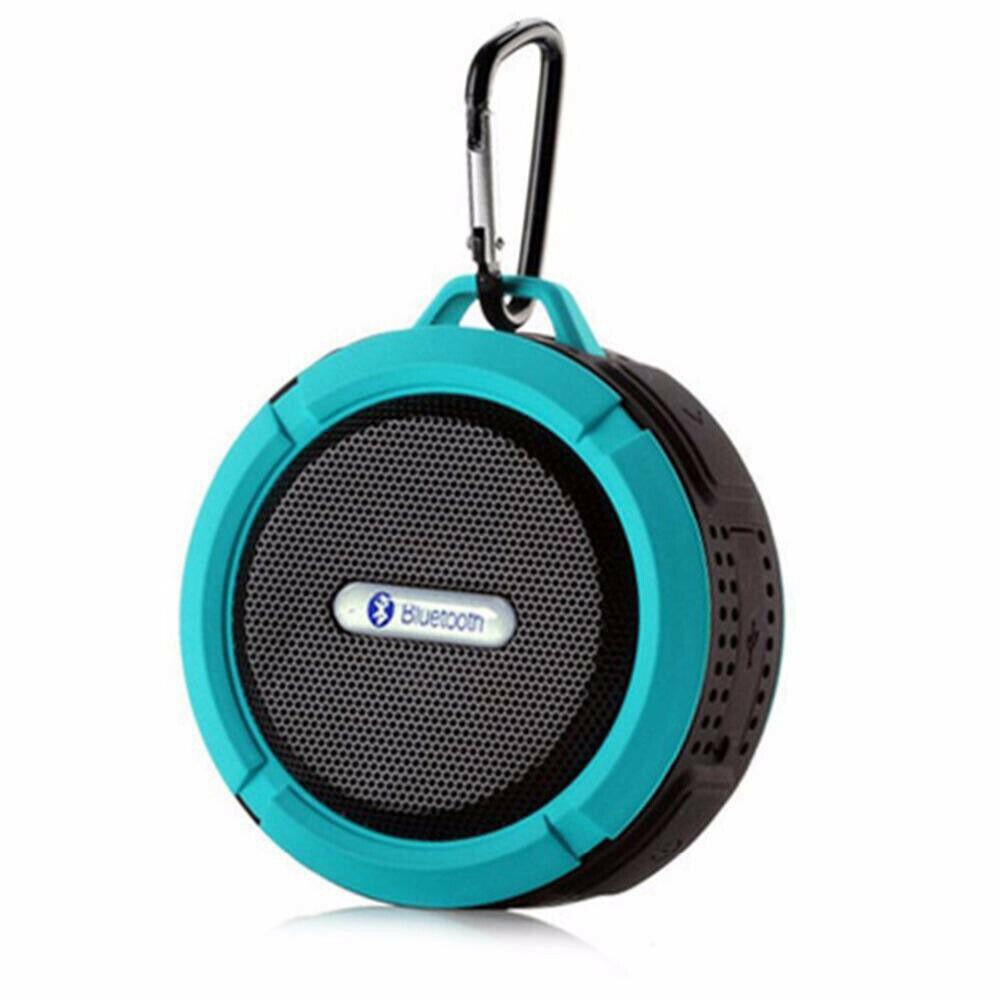 Mini Outdoor Wireless Speaker Waterdichte Geluid Douche Auto Zuig Handsfree Mic Cup Stereo Muziek Speakers: Blauw