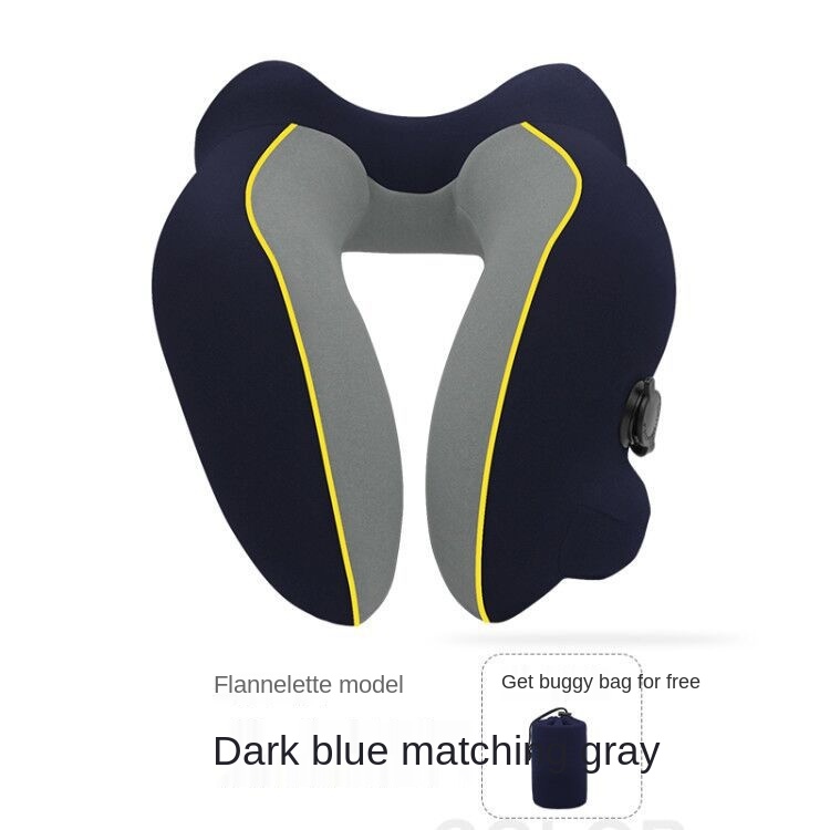 Outdoor Toeristische Vliegtuig Neksteun Kussens Klapstoel Zitkussen Pad Reizen Hoofdsteun: navy blue 2