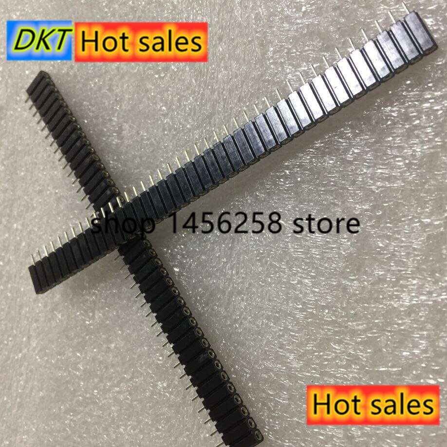 10stück 1X40 broches Einreihige rond femelle broche en-tête 2,54mm pas isolateur 7,0mm Streifen Stecker buchse 40 p 40PIN 40 broches Buchse