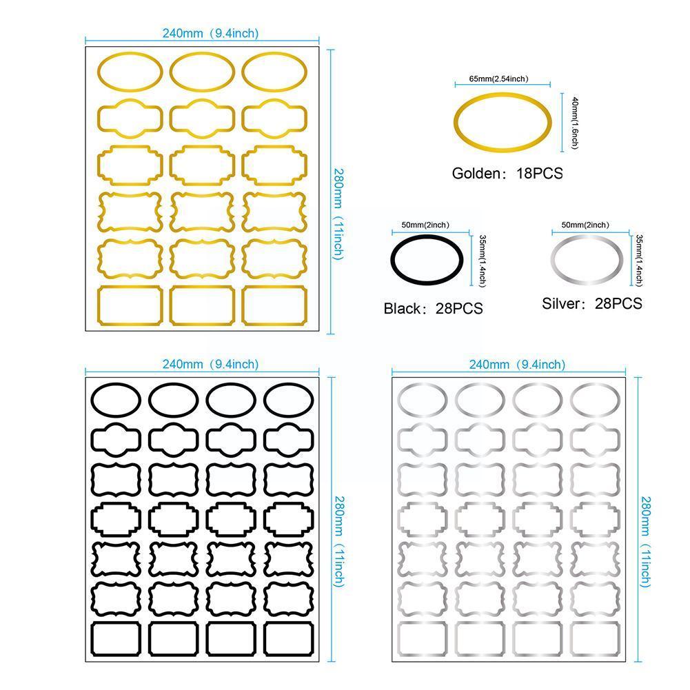1Pcs DIY Spices Label Stickers Kitchen Accessories Container Gadgets Bottle PVC Food Blackboard Label Self-adhesive Kitchen
