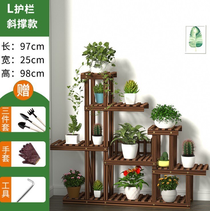 Support en bois pour plantes et bonsaï, étagère de présentation pour bonsaï chinois, fenêtre intégrée, support de Pot HWC