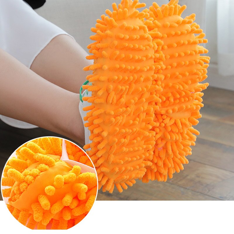 Zapatillas limpiadoras de polvo, para el baño de la casa mopa, para limpiar el piso, pantuflas, funda para zapatos para perezosos, trapo de microfibra, paño 1 unidad