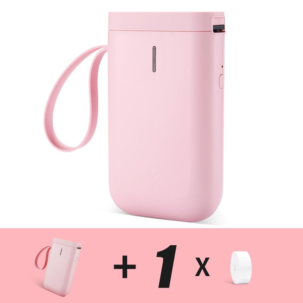 Mini imprimante d'étiquettes Portable NiiMbot D11 avec imprimante d'étiquettes thermique Bluetooth pour l'étiquetage, la au détail, les étiquettes, les codes à barres, la maison et le bureau: D61 Pink