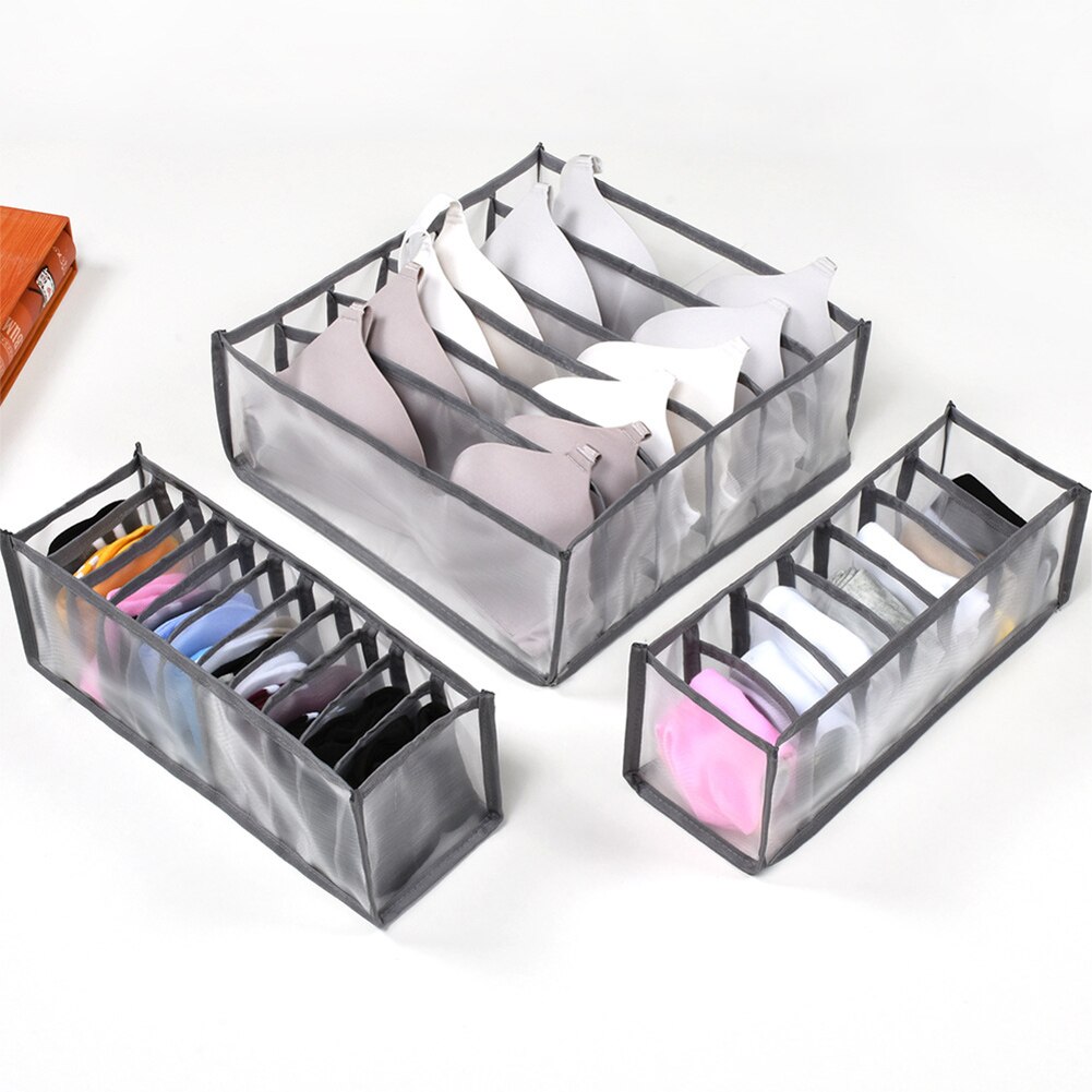 Underwear Storage Boxes Clothes Organizer Drawer Nylon Divider Closet Organizer For Folding Ties Socks Shorts Bra Organizer