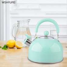 Macaron kleur non-magnetische verdikking roestvrij staal klinkende ketel half-sferische kleur fluitketel thee verwarming pot