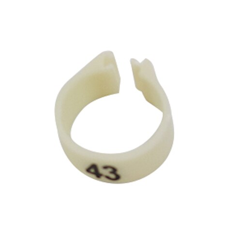 14Mm Vogel Plastic Clip Ringen Duif Gekleurde Voet Ring No.1-100 Voor 10 Kleuren Dier Carrying Levert Duif gekleurde Voet Ring: White