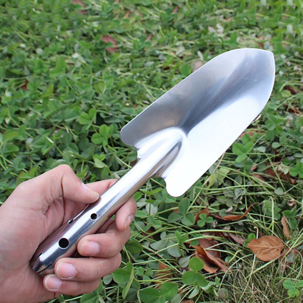 Paleta de jardín de acero inoxidable, pala de tierra manual, herramienta de excavación de suelo para jardinería cultivo de semilleros