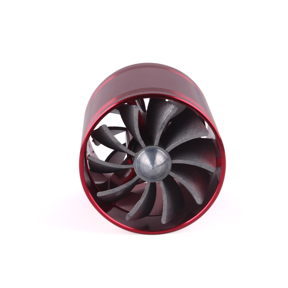 Rastp-aluminium dobbelt turbine turbolader luftindtag gas brændstofbesparende ventilator bil kompressor rs-tur 007