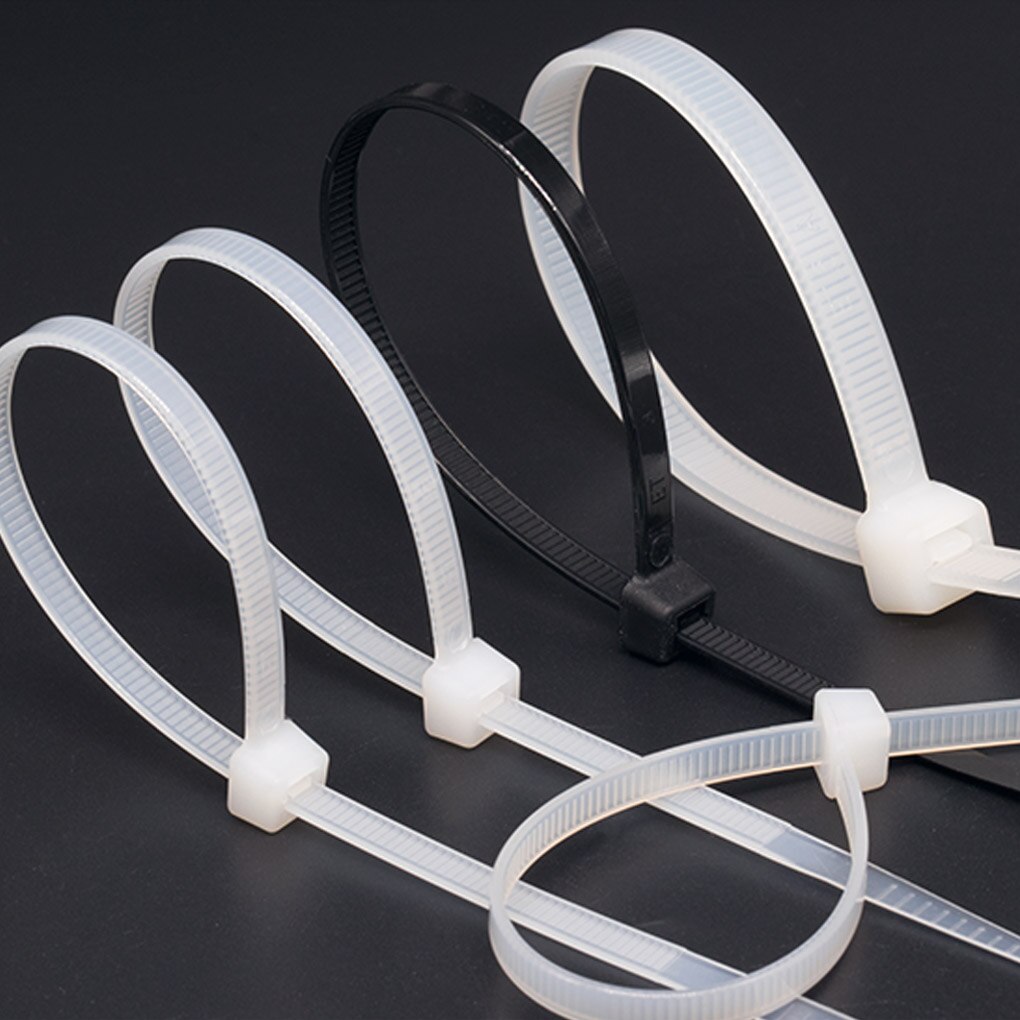 100pcs/Set Cable Tie Self-Locking Plastic Nylon Tie Organiser Fasten Cable Wire Cable Reusable Standard Wire Zip Ties 3x150mm