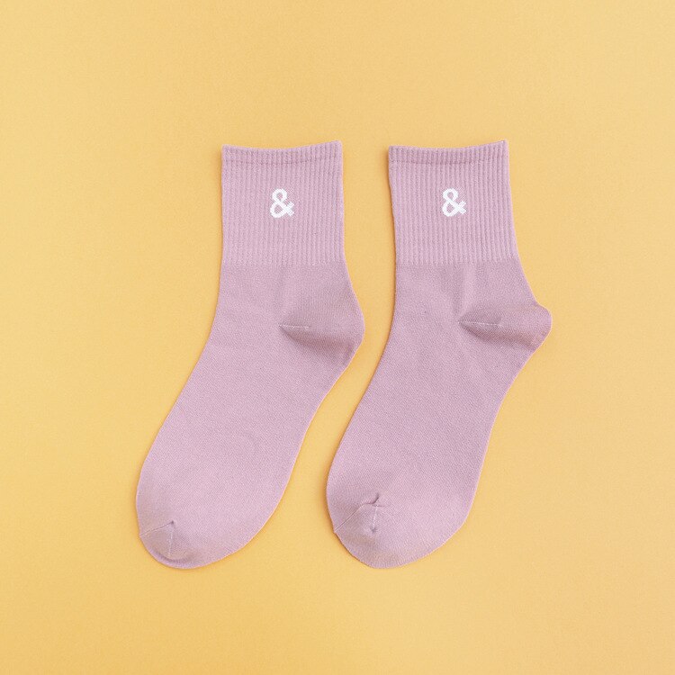 Nowe japońskie skarpety damskie w stylu retro w stylu retro bawełniane znaki interpunkcyjne damskie skarpetki bawełniane w połowie rury hurtowo skarpetki damskie: C3