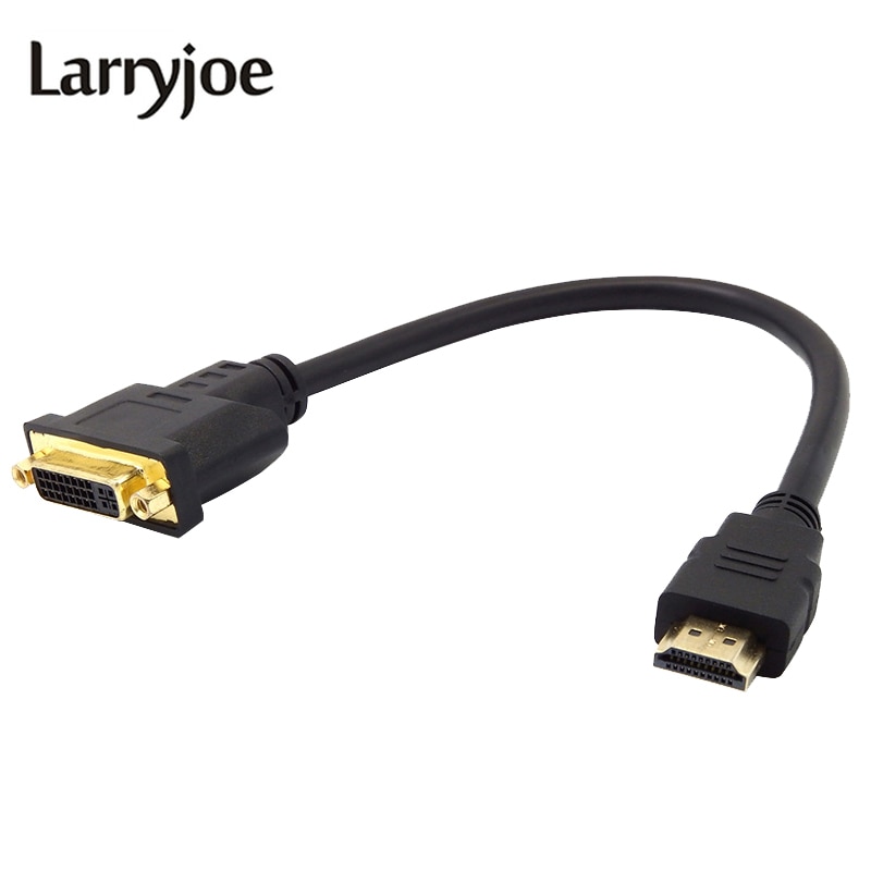 Larryjoe HDMI naar DVI 24 + 5 Male naar Vrouwelijke Adapter Kabel, HDMI naar DVI-D EXTENDER 1080P voor VERLENGKABEL
