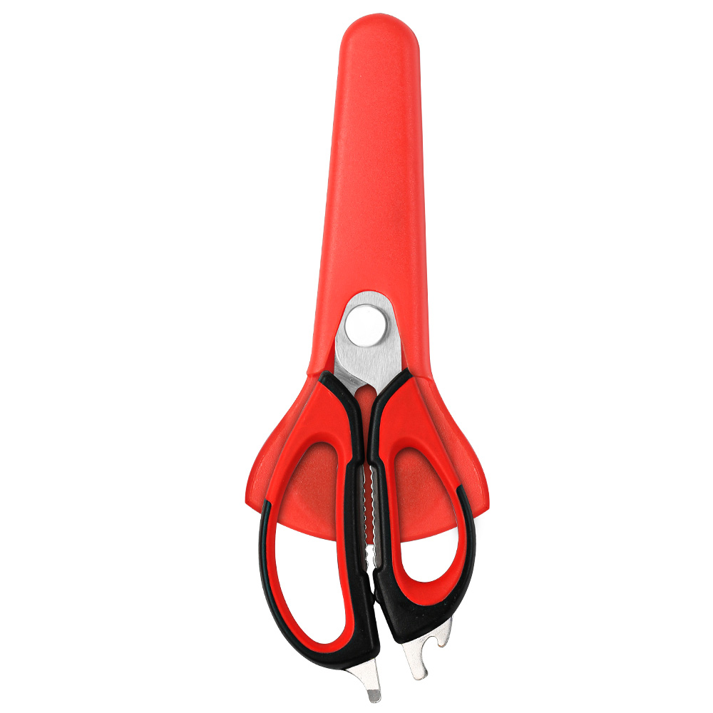 TURWHO Kitchen Shears Heavy Duty Kitchen Scissors with Holder for Meat/Vegetables/BBQ/Herbs Kitchen Accessories Cooking Tools: Red