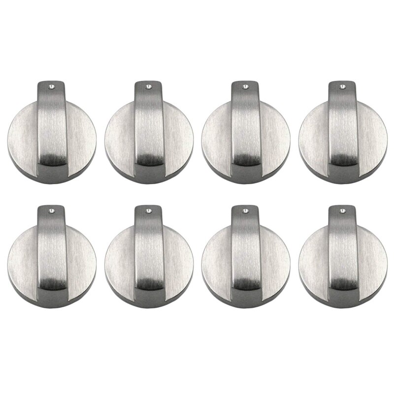 -8 Pcs Zinc alloy Rotary Switch Control Knobs Replacement Accessories for Kitchen Cooker Gas Stove Oven Cooktop (Diameter: 8m: Default Title