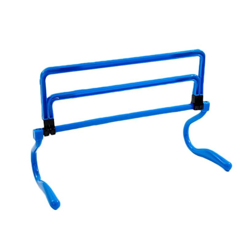 Marco de barrera de fútbol, equipo de entrenamiento, Mini removedor de obstáculos para saltar, correr, sensible: Azul