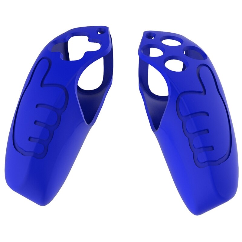 Soft Silicone Gel Rubber Case Cover For -SONY PS5 handle Protection Case: Blue