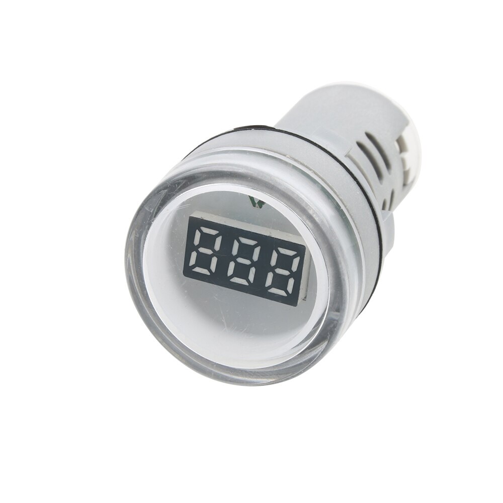22MM AC 60-500V LED Voltmeter voltage meter indicator pilot light Red Yellow Green white Blue digital: Voltmeter WHITE