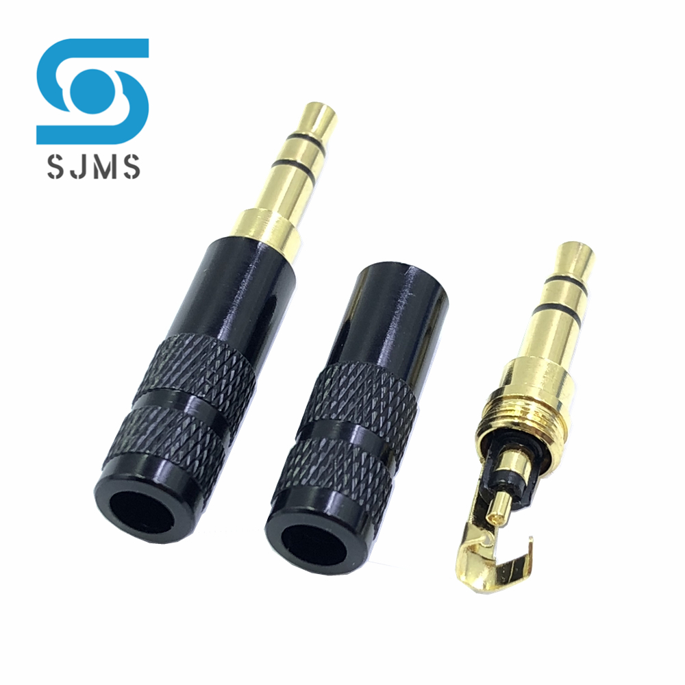 Mini 3.5mm headsetstekker 3- polige jack met clip 3.5 mm reparatie hoofdtelefoon audiostekker jack adapter connector voor 4mm kabeladapter