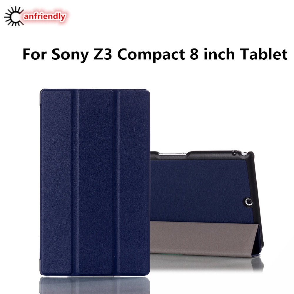 Voor Sony Z3 Tablet Case 8 inch Stand Flip Folio lederen Tablet Beschermhoes Voor Sony Xperia Z3 Compact 8 "Folio Smart Case