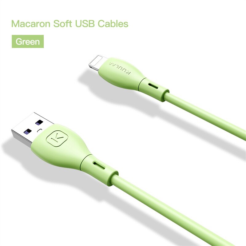 Kuulaa Vloeibare Siliconen Kabel Voor Iphone 11 Pro Max X Xr Xs 8 7 6 6S 5 5S se Ipad Opladen Charger Cord Draad Voor Iphone Kabel: Green / 1m