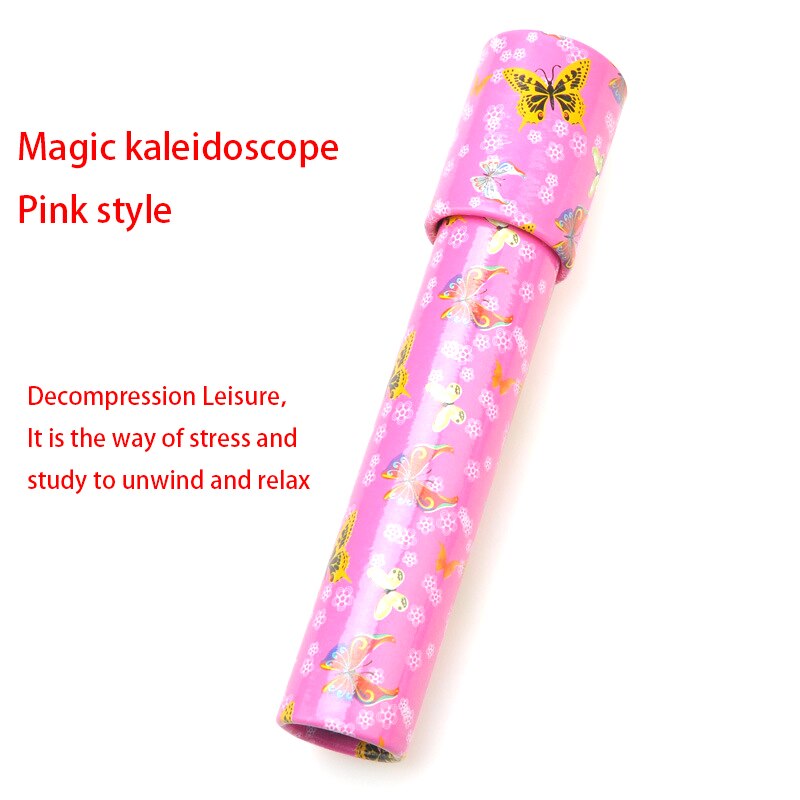 Magic Draaiende Caleidoscoop Verstelbare Fancy Gekleurde Wereld Vroege Onderwijs Puzzel Speelgoed Voor Kinderen Autisme Anti Stress: Pink