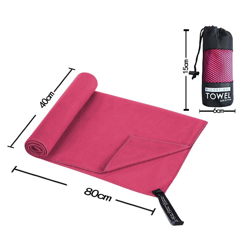 Handdoek Sport Sneldrogende Handdoek Absorberende Dubbelzijdig Fleece Sport Fitness Handdoek Draagbare Zwemmen Badhanddoek # YL5