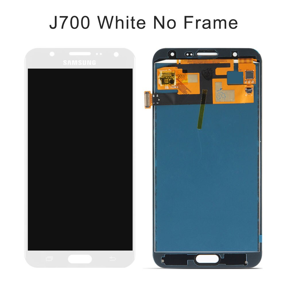 Können Einstellen Helligkeit J700 LCD J710 Digitizer Für Samsung GALAXY J7 Pro Display Touchscreen Digitizer J730 LCD Montage: J700 White