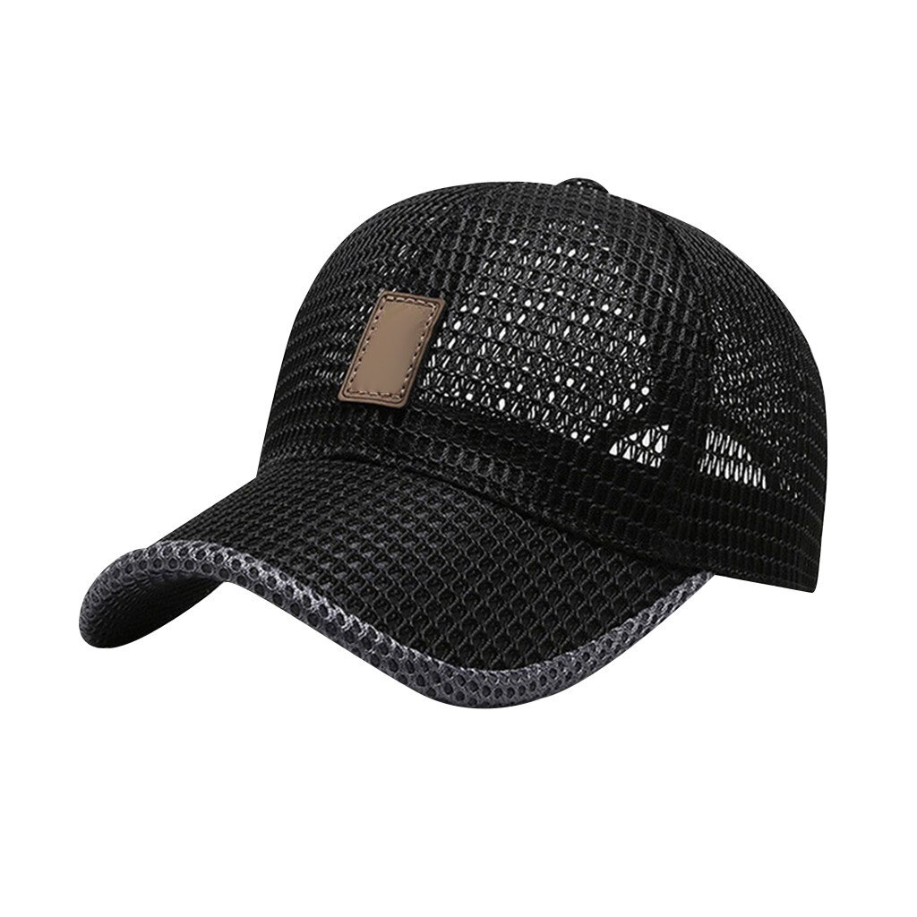 Summer Extended Eaves Full Mesh Baseball Cap Outdoor Breathable Shade Mesh Cap Adjustable Hat Women Men Straw Casual Hats