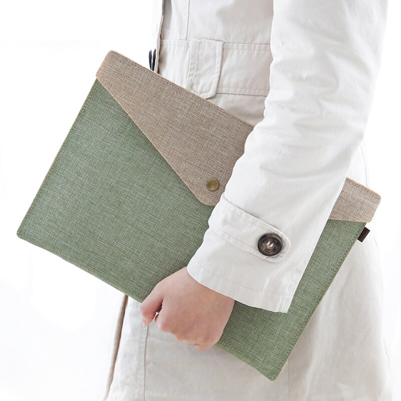 simple learning A4/A5 file folder Imitation cloth sack felt canvas envelope receive bags school office supplies