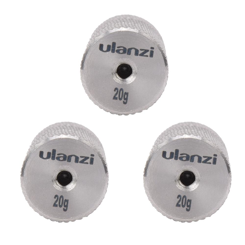 ULANZI PT-10 20g * 3 contrepoids de lentille en alliage d'aluminium pour DJI Osmo Mobile 3 accessoires de cardan
