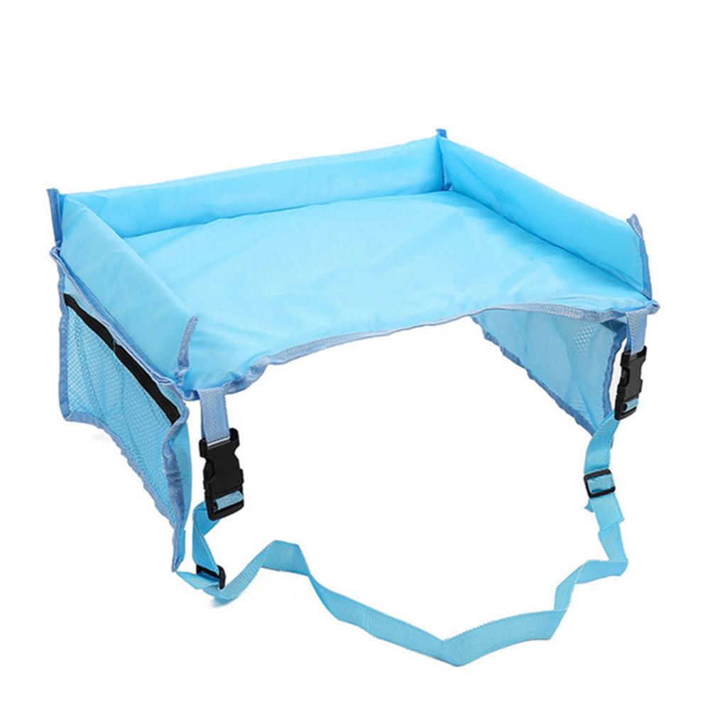 Voiture enfants voyage plateau Table activité Snack plateau de jeu et organisateur pour siège de voiture poussette ou avion voyageant enfants: Sky Blue