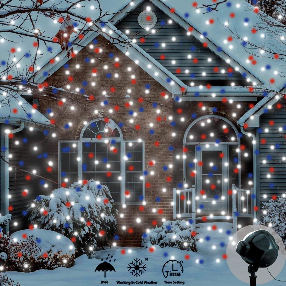Multi Function Rotating Falling Snow Projector for Xmas Moving Points Landscape Lights for Home Yard Garden Wedding Show Club
