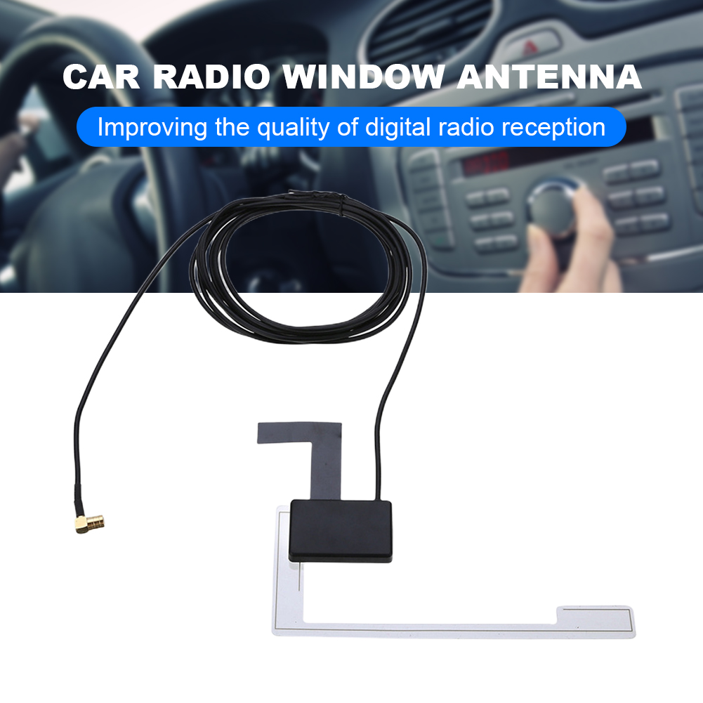 Digital radioantenn med smb-adapter fönstertak vindruteantenn  dc 5v dab + antenn dold självhäftande för bil atv bil lastbil