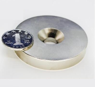 2 stks Super Sterke Ronde Neodymium Ring Magneten 60mm x 10mm Gat: 10mm N50 Neodymium magneet