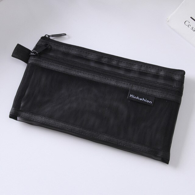 Eenvoudige Transparante Tpu Lederen Koreaanse Ins Potlood Tas Zakjes Briefpapier Organisator Etui Pencilcase School Pen Case: B