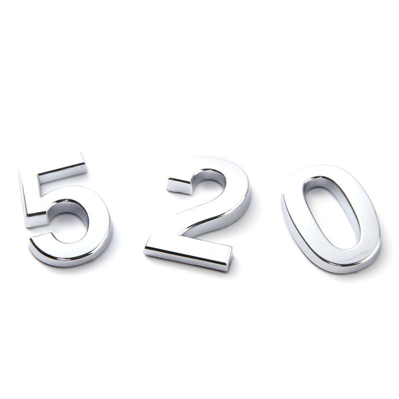 3D 7cm Address Number Digits Numeral Plate Plaque Sign Sticker for Door Family Hotel Apartment Home Street