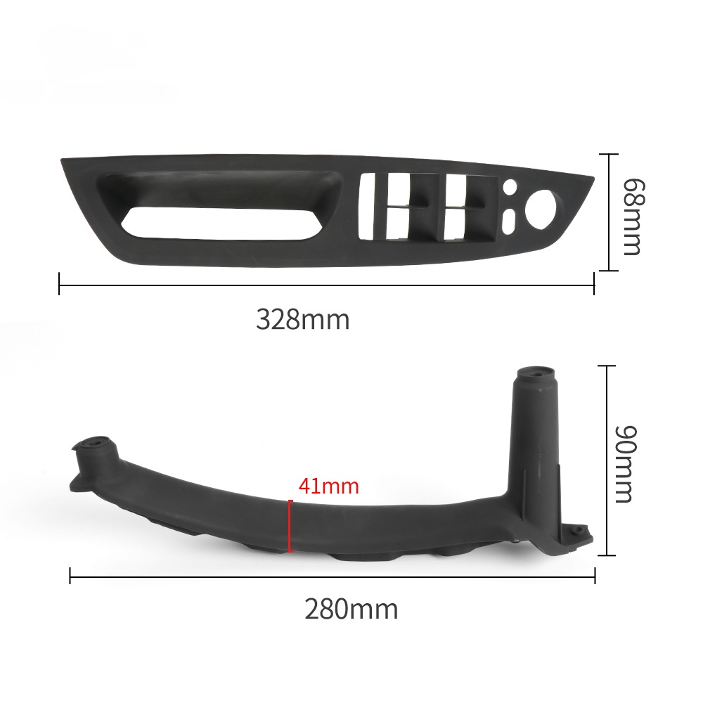 Manija de puerta Interior de coche LHD RHD 4 piezas, juego de manija de cubierta embellecedora de Panel interno, reposabrazos de repuesto para BMW E70, E71, E72, X5, X6