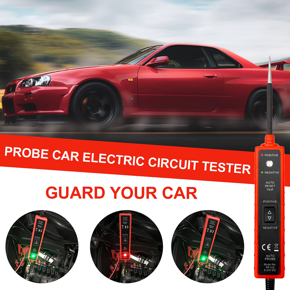 Thenew 6-24V Dc Auto Elektrische Circuit Tester Voertuig Diagnostische Testen Tool Digitale Spanningstester Met Korte-circuit Bescherming