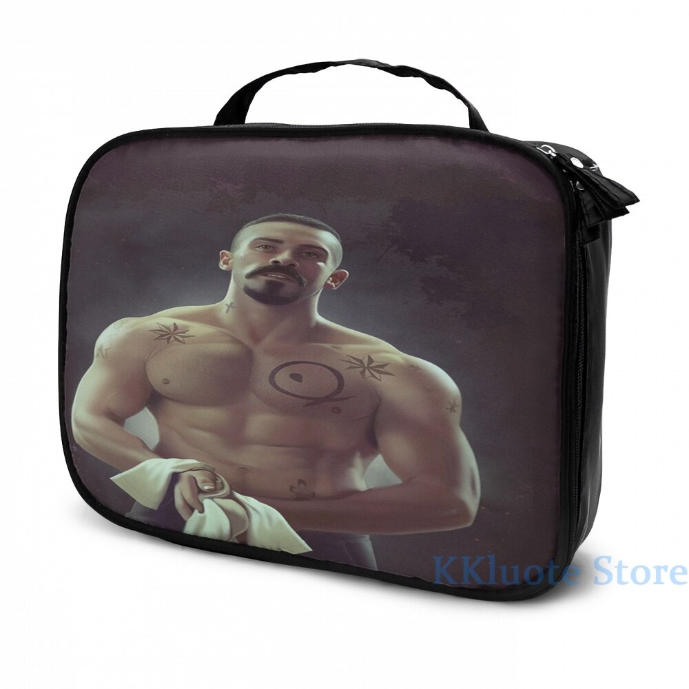 Funny Graphic print Boyka Undisputed Topless USB Charge Backpack men School bags Women bag Travel laptop bag: Cosmetic bag
