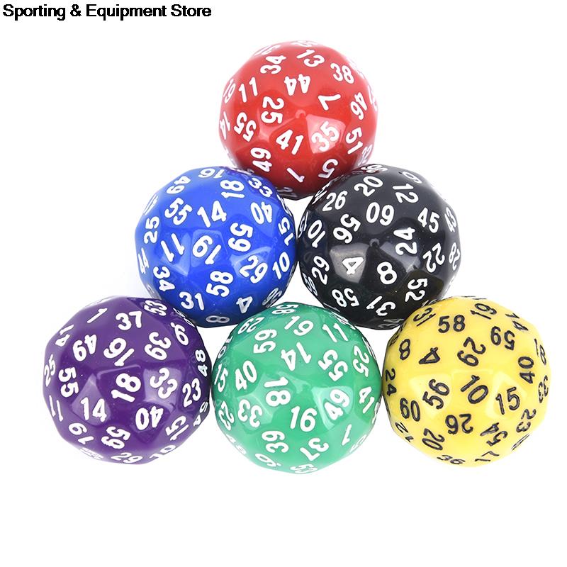 1Pcs 60 Face Dice For Game Polyhedral D60 Multi Sided Acrylic Dice For TRPG Game Lovers