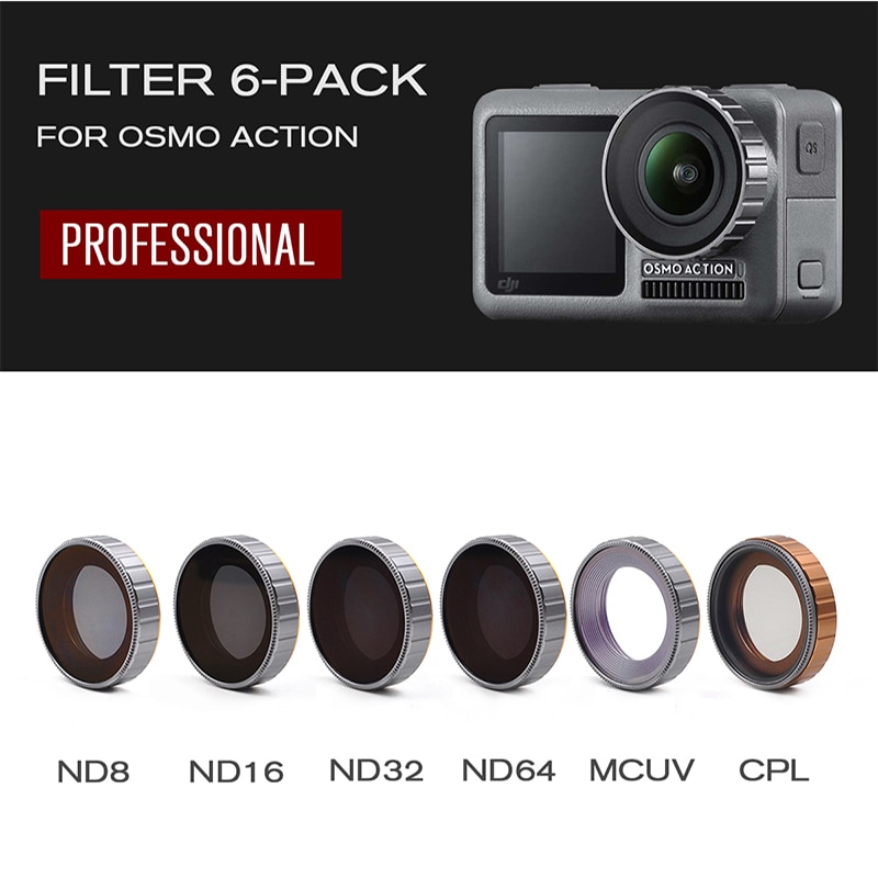 DJI OSMO ACTION Lens Filter Waterdichte Duiken Filter ND8/16/32/64 UV CPL Hoek Verstelbare Filters voor Osmo Action Protector